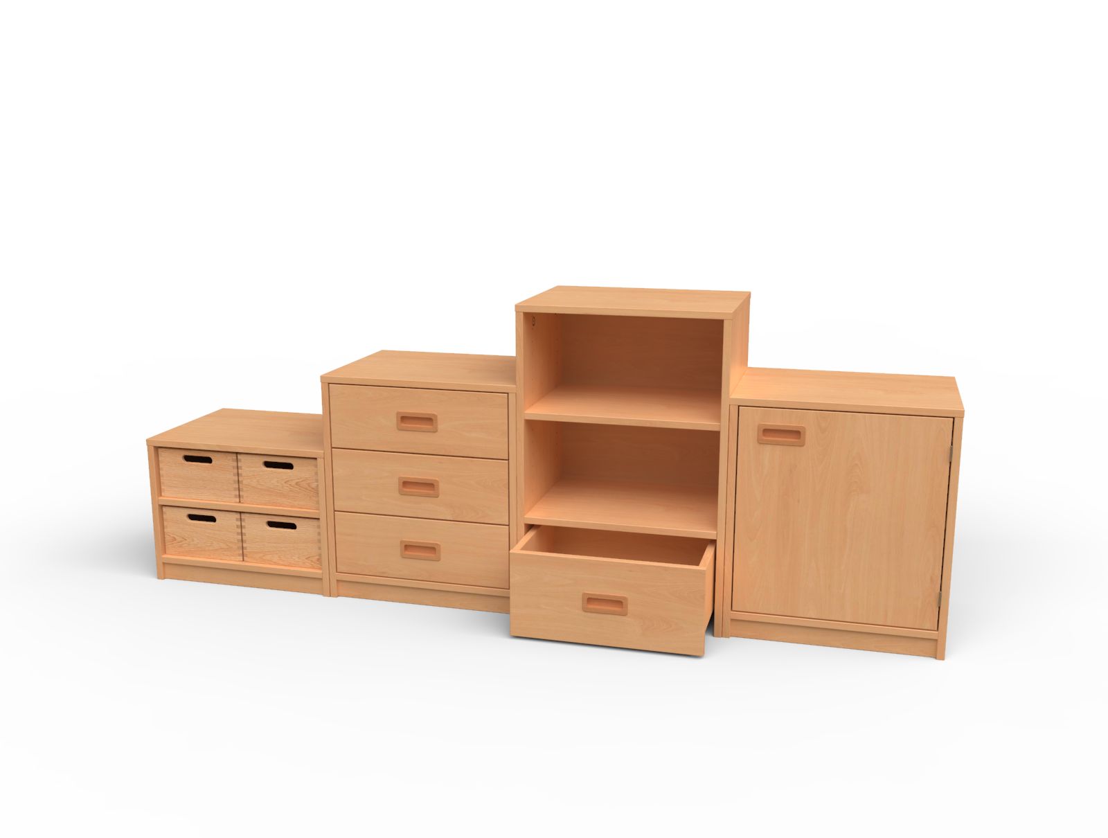 Zusammenstellung-52er-Breite Regalwand-System "MARINA"