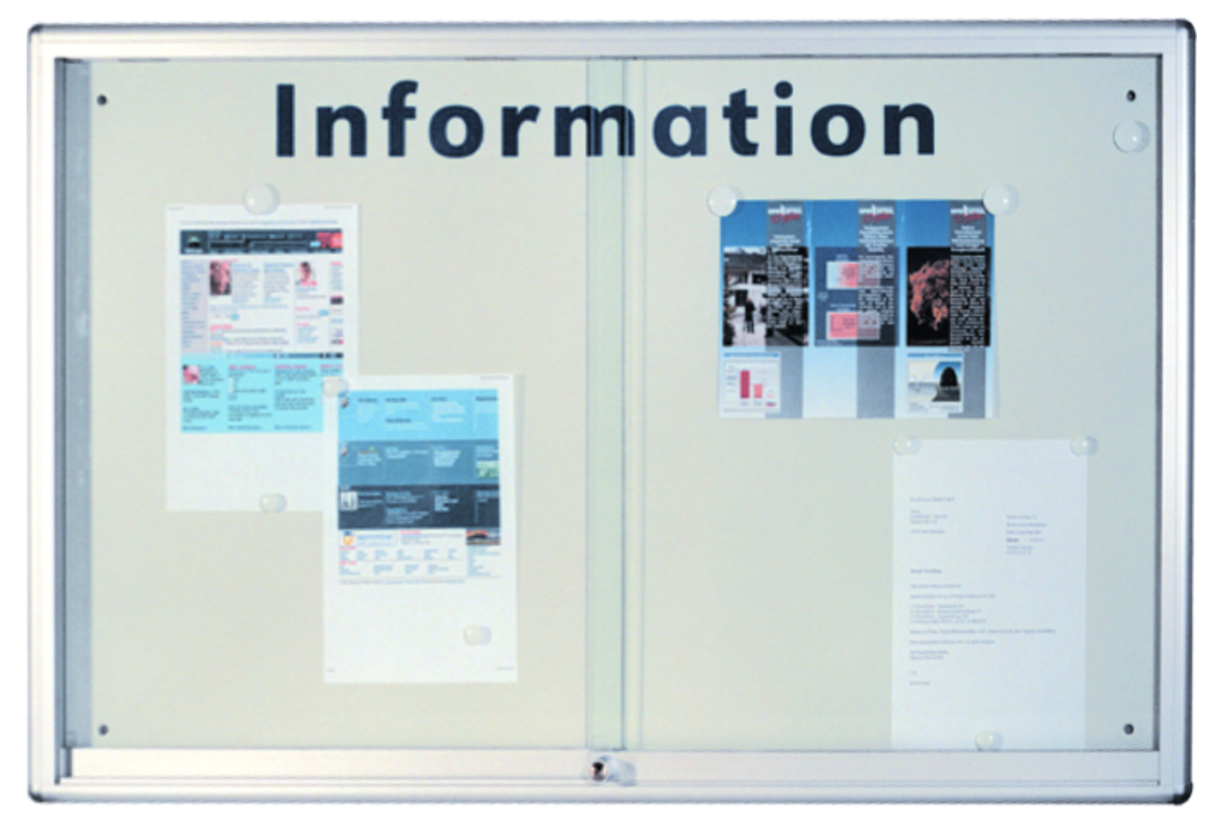 Infovitrine mit Alurahmen Infovitrine mit Alurahmen