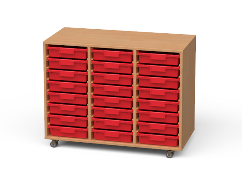 Materialcontainer fahrbar 3-reihig