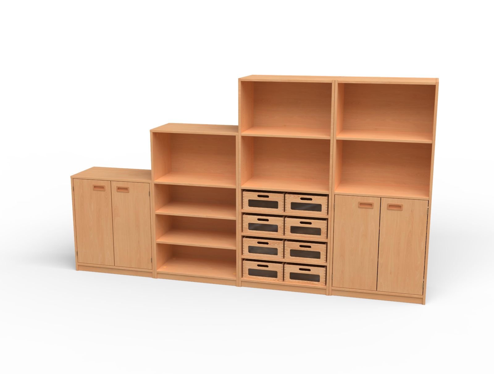 Zusammenstellung-70er-BreiteC12T3GX7NtyGp Regalwand-System "JONAS"