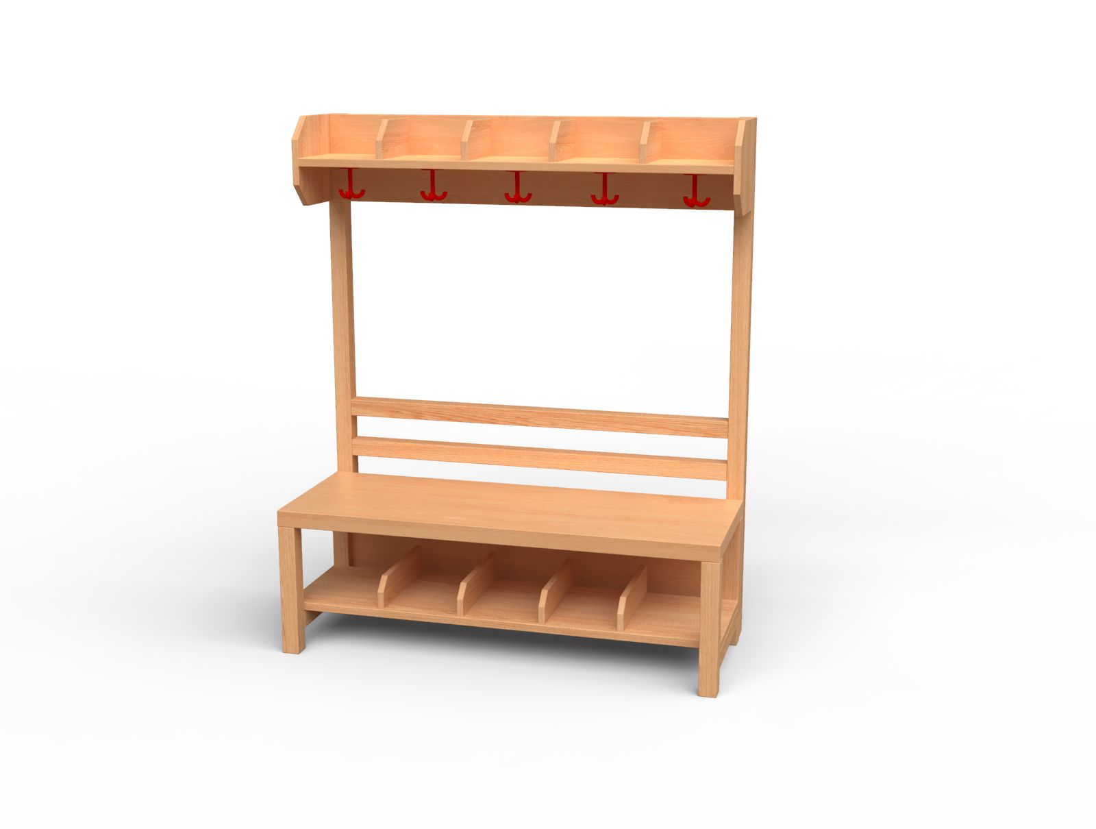 Garderoben-Set-Stollen-732 Garderoben-Set 5 Plätze