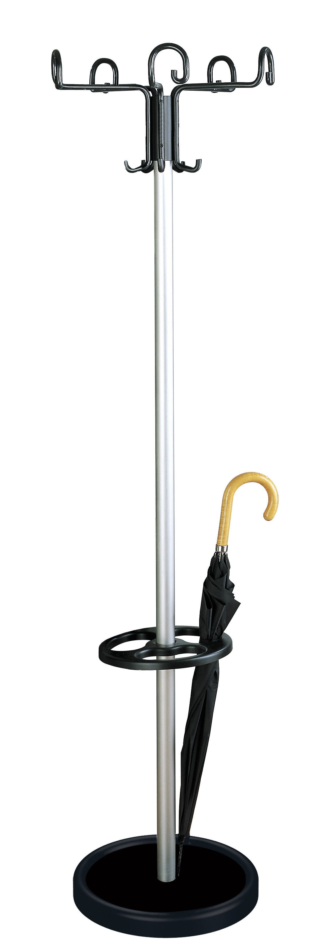 Standgarderobe "Pietro" schwarz/alu-matt